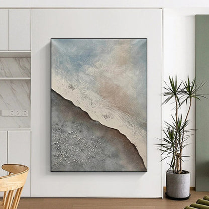 Oversized Abstract Wall Art Gray Beige Textured Abstract Art PT408