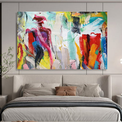 Acrylic Modern Art Paintings Vibrant Multicolor Figurative Abstract Painting On Canvas HPS083
