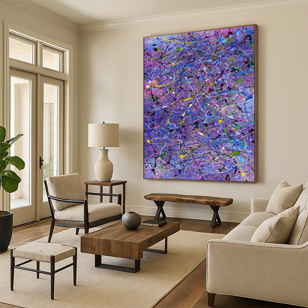 Unique Abstract Art Colorful Splatter Abstract Art PT751