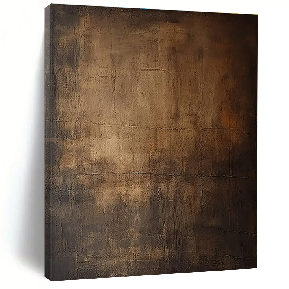 Unique Abstract Art Brown Textured Monochromatic Abstract Painting PT623