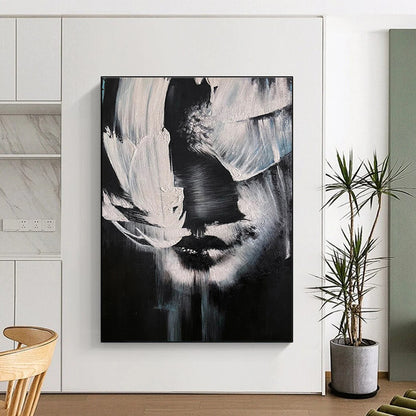 Cool Abstract Paintings Black and White Abstract Face Painting DPS452