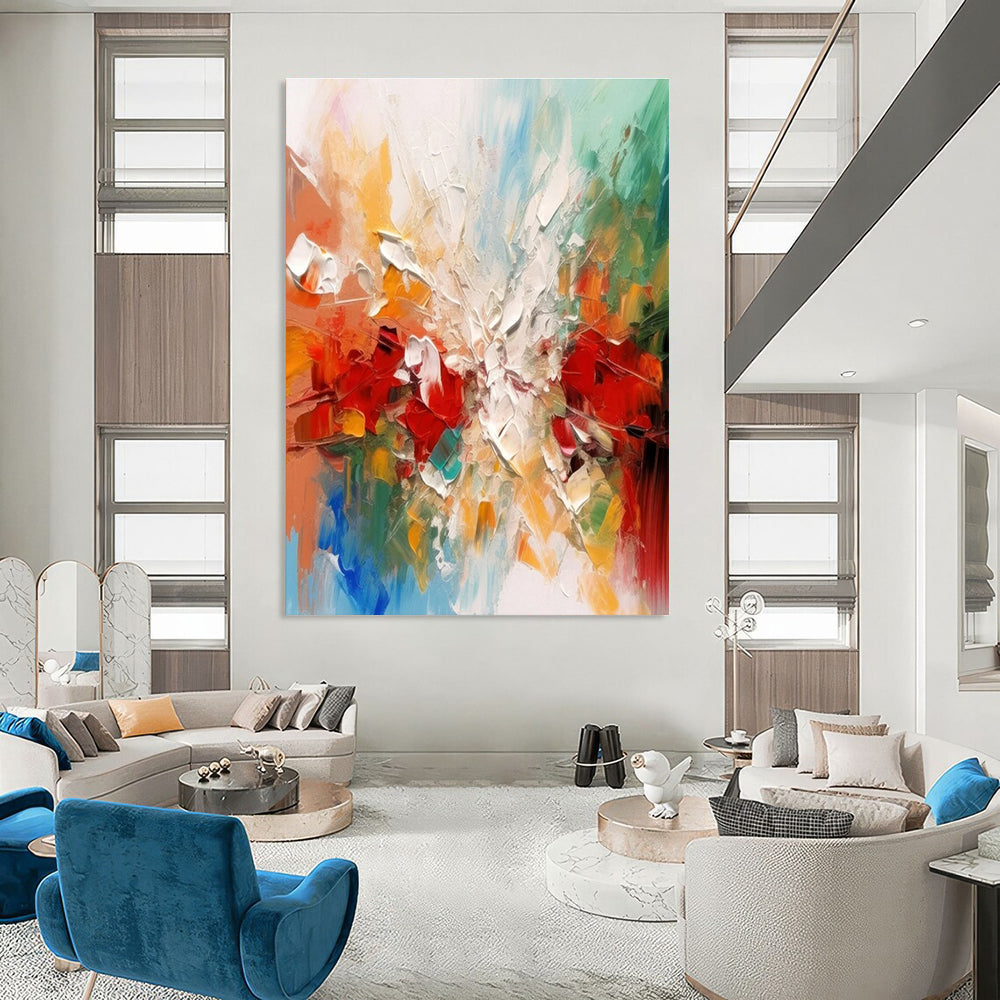 Modern Art Acrylic Colorful Abstract Explosion Painting DPS445