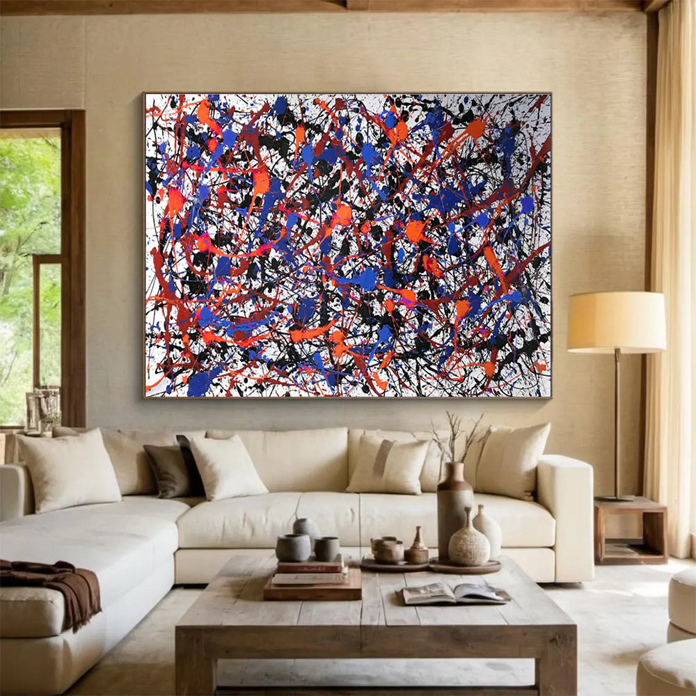 Buy Abstract Art Online Multicolor Splatter Abstract Expressionist Art HPS399