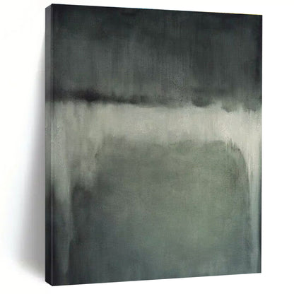 Minimalist Canvas Art Gray and White Abstract Misty Scene, Modern Art Acrylic PT531