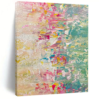 Hand Painted Art Multicolor Textured Abstract Painting On Canvas PT109