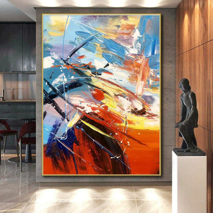 Cool Abstract Paintings Multicolor Dynamic Abstract Art PT404