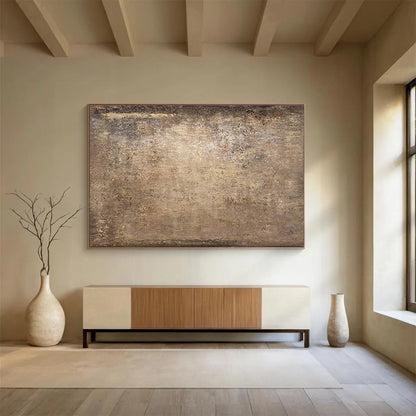 Paintings For House Brown Textured Minimalist Abstract Art HPS340