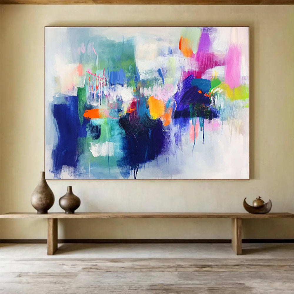 Large Size Colorful Abstract Urban Energy Acrylic Modern Art Painting HPS314