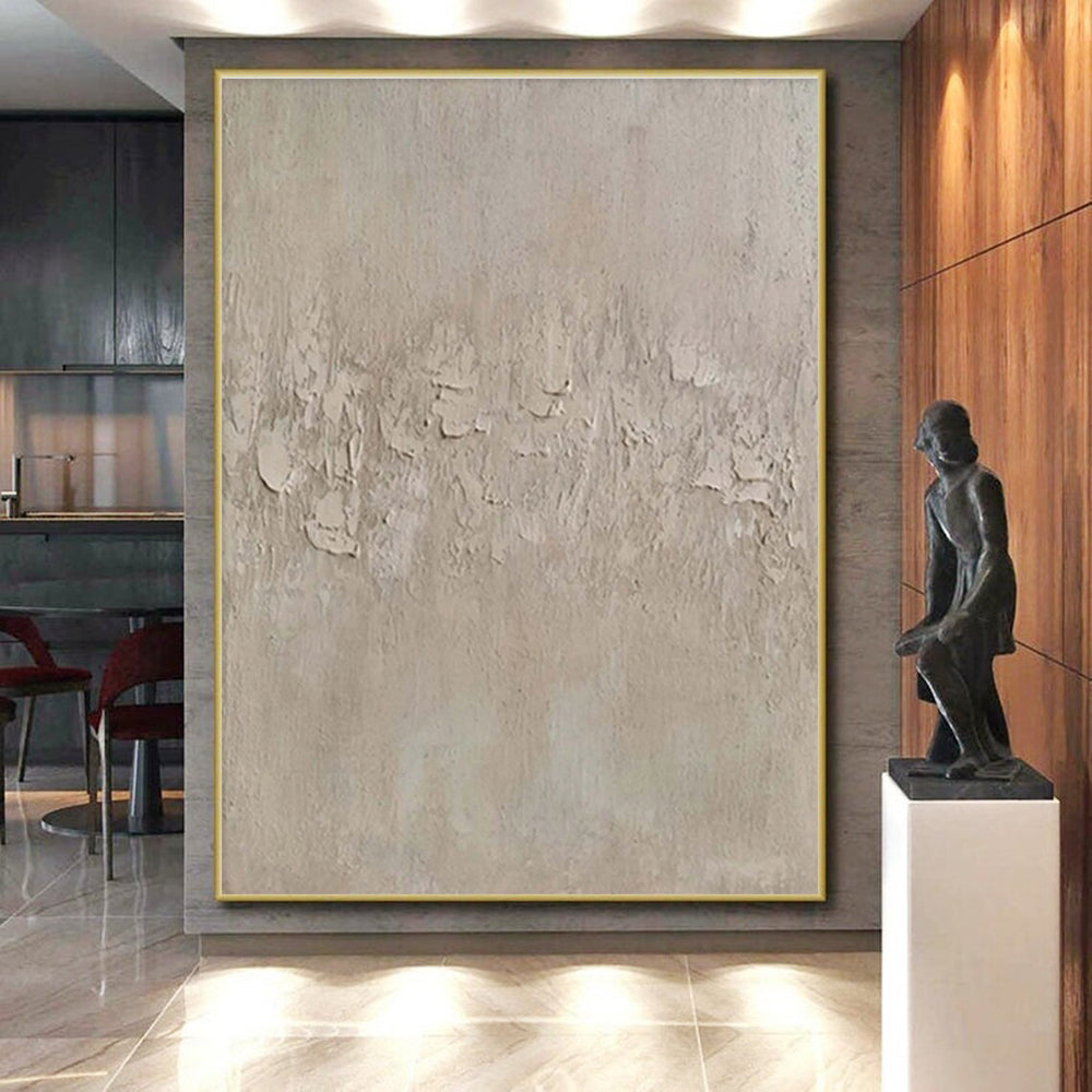 Paintings For House Beige Textured Abstract Art PT505