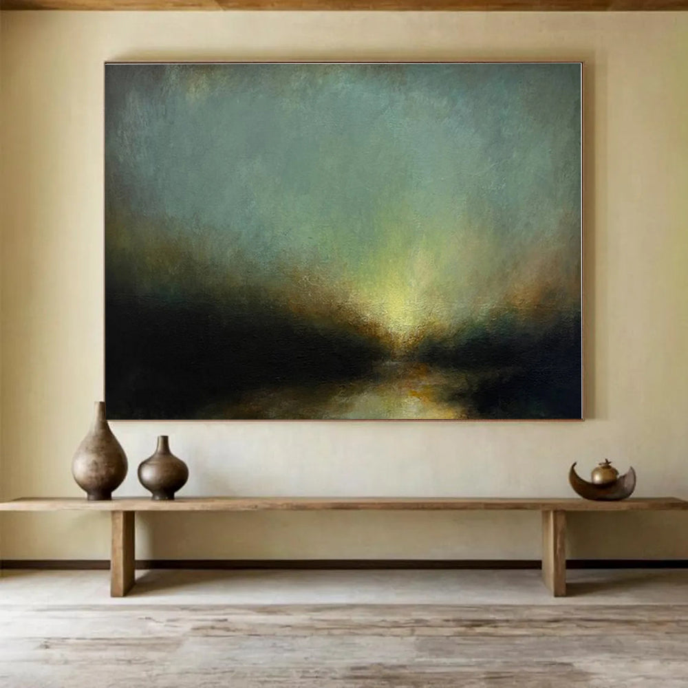 Unique Abstract Art Misty Landscape Abstract Painting On Canvas HPS139