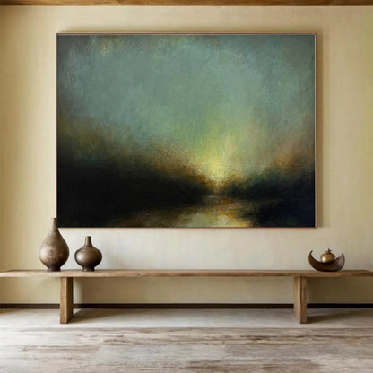 Unique Abstract Art Misty Landscape Abstract Painting On Canvas HPS139