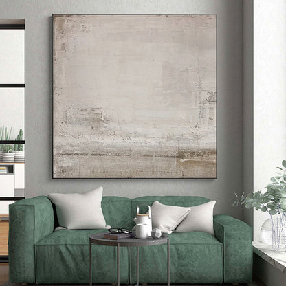 Minimalist Canvas Art in Beige and Grey Textured Neutrals PT222