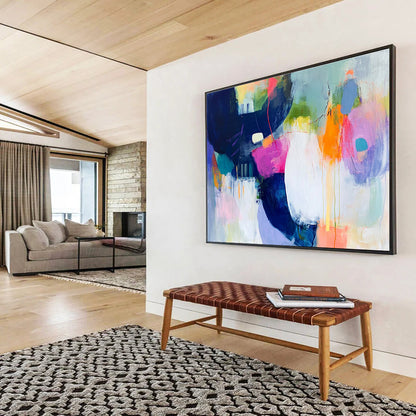 Large Painting In Living Room Multicolor Abstract Emotional Expression Art HPS315