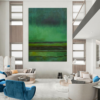 Cool Abstract Paintings Green Textured Abstract Landscape Art DPS463