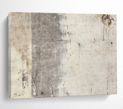 Minimalist Canvas Art Gray & Beige Textured Abstract Painting HPS256