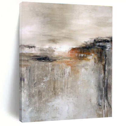 Large Size Beige, Gray, and Brown Textured Abstract Art PT695