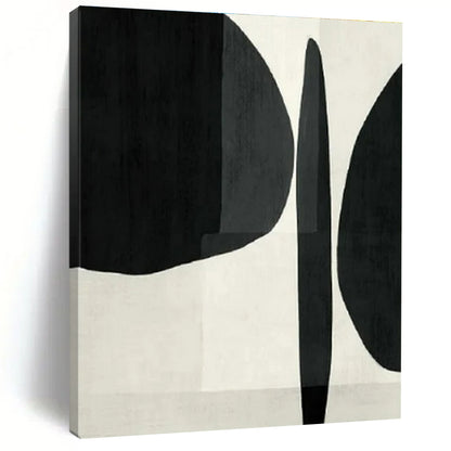 Modern Art Acrylic Black and White Geometric Abstract Art PT778