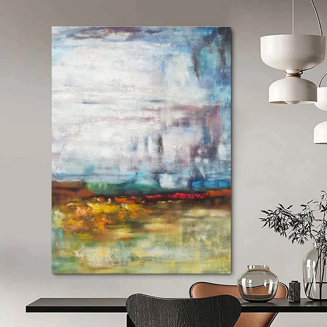 Paintings For House Multicolor Abstract Expressionist Landscape Art DPS465