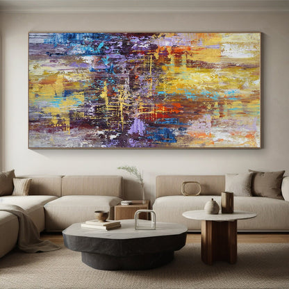 Acrylic Modern Art Paintings Colorful Urban-Inspired Abstract Art PT618
