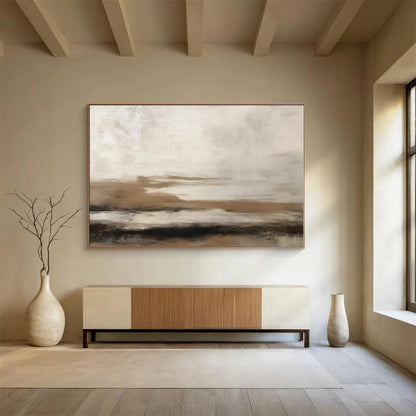 Handmade Art Neutral Tones Landscape Abstract Painting On Canvas HPS088
