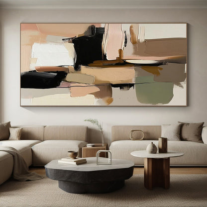 Unique Abstract Art Multicolor Geometric Abstract Painting On Canvas PT055