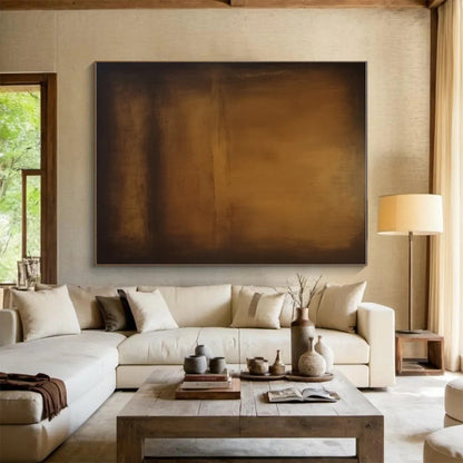Large Size Brown Abstract Gradient Painting PT269