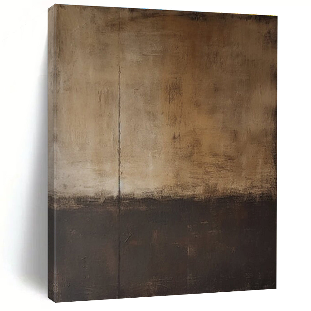 Hand Painting Brown and Black Textured Abstract Art PT761