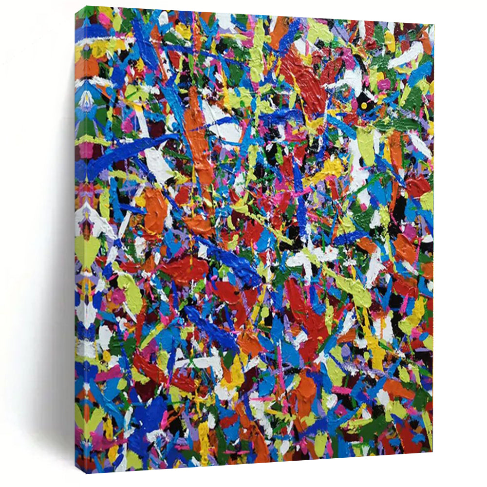 Unique Abstract Art Multicolor Textured Abstract Painting On Canvas PT095