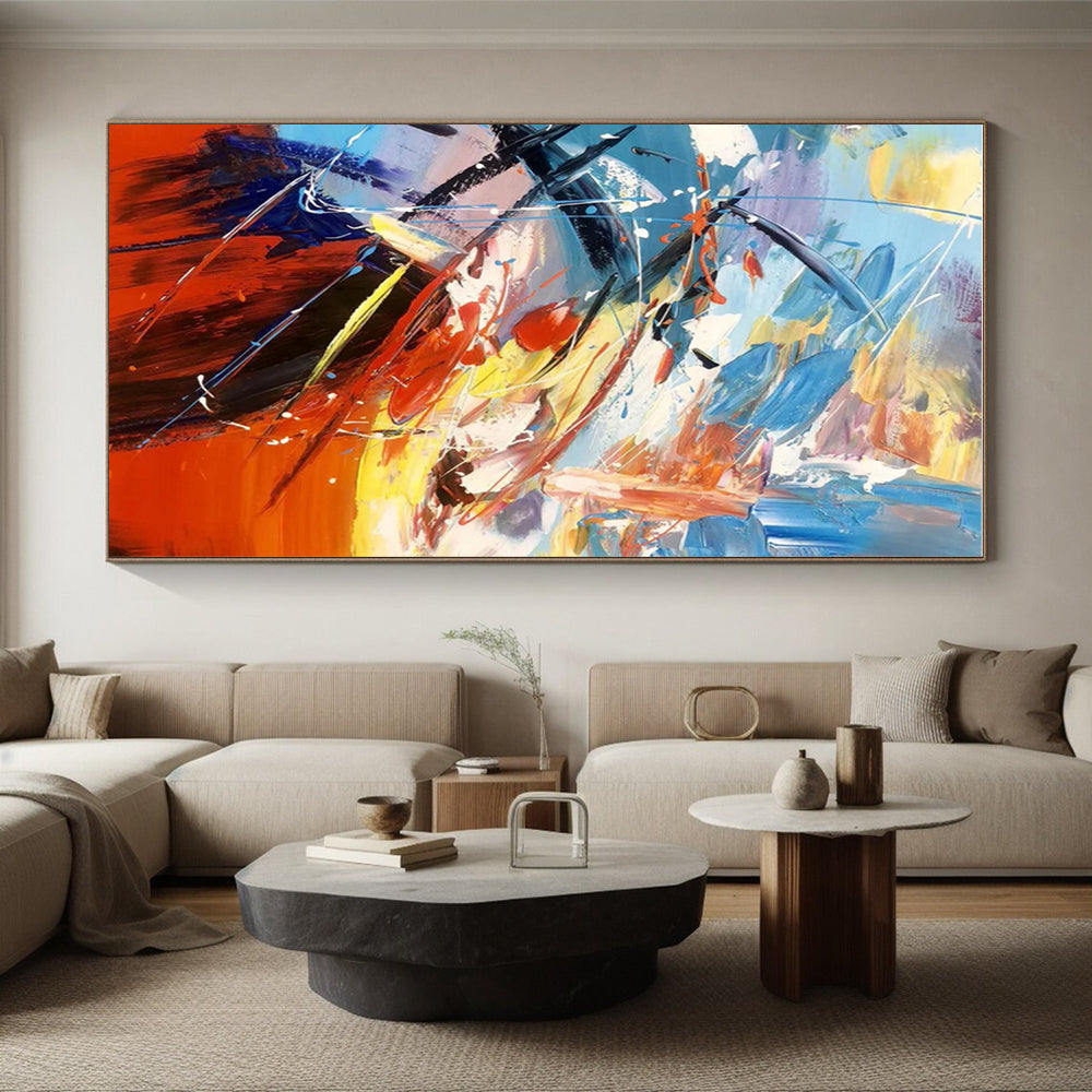 Cool Abstract Paintings Multicolor Dynamic Abstract Art PT404