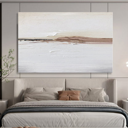Minimalist Canvas Art Beige & Brown Textured Abstract Art HPS156