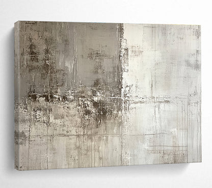 Acrylic Modern Art Paintings Gray & White Textured Abstract Painting HPS246