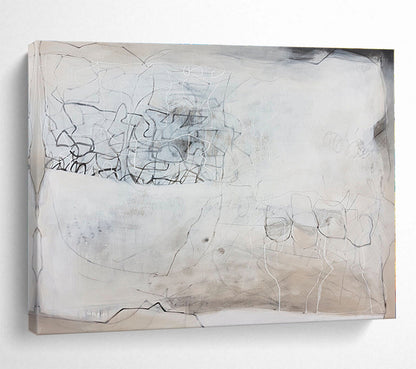 Cool Abstract Paintings Monochrome Line Art Abstract On Canvas HPS025