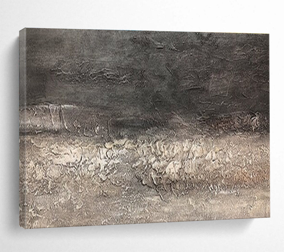 Oversized Abstract Wall Art Gray and Beige Textured Abstract Art HPS377
