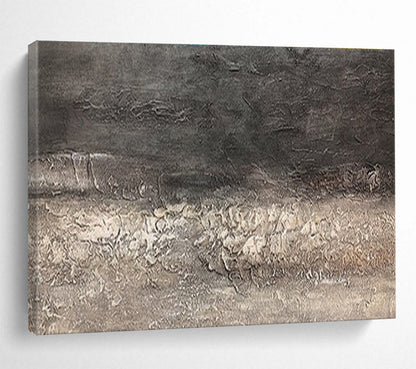 Oversized Abstract Wall Art Gray and Beige Textured Abstract Art HPS377