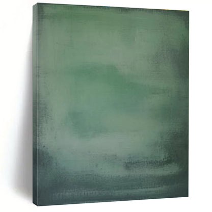 Hand-Painted Green Abstract Misty Landscape Acrylic Art PT501