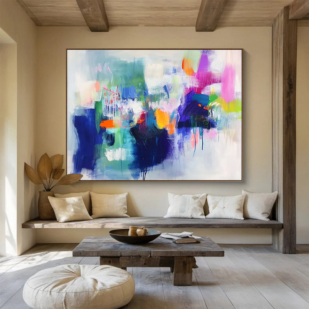 Large Size Colorful Abstract Urban Energy Acrylic Modern Art Painting HPS314