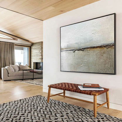 Hand-Painted Neutral Tones Textured Abstract Painting On Canvas HPS131