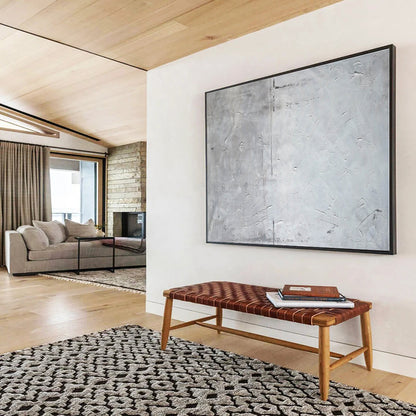 Minimalist Canvas Art Gray Textured Abstract Art HPS149