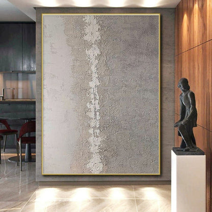 Handmade Art Gray Textured Minimalist Abstract Art PT636