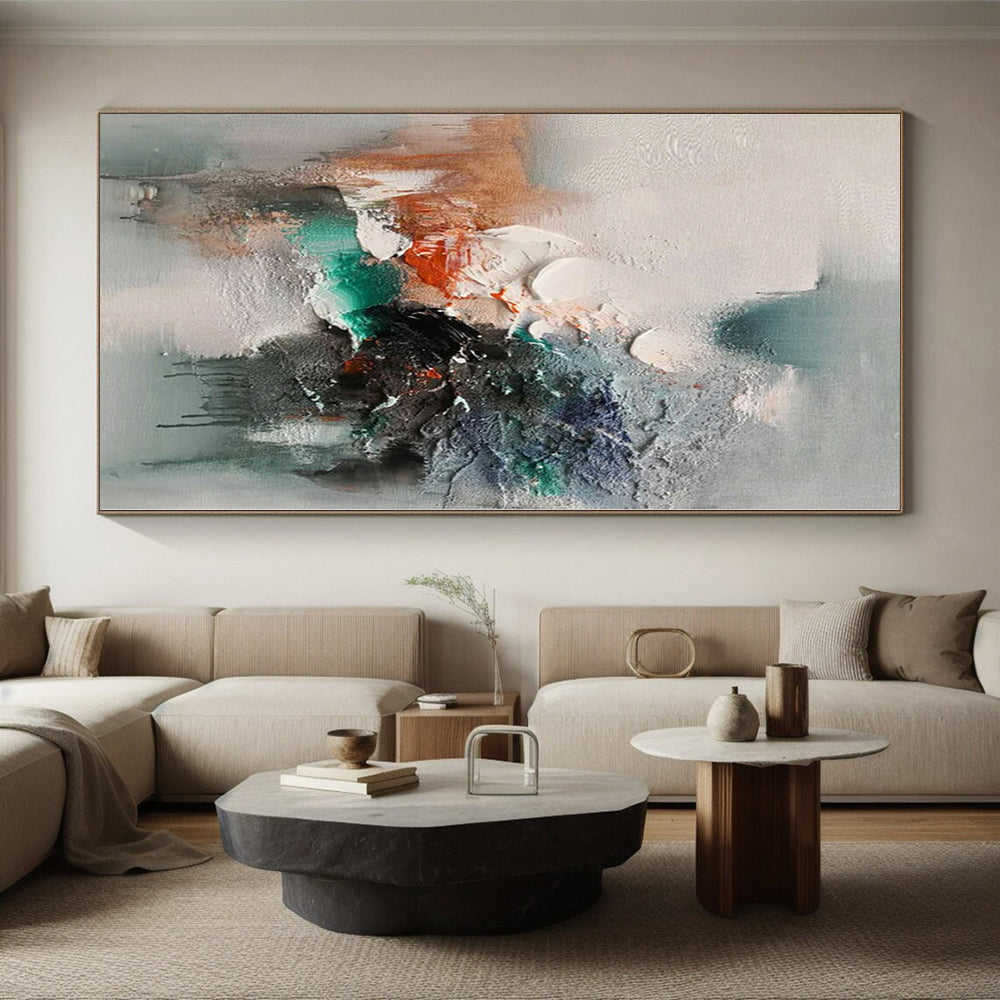 Acrylic Modern Art Paintings Multicolor Textured Abstract Painting On Canvas PT097