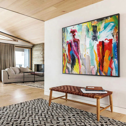 Acrylic Modern Art Paintings Vibrant Multicolor Figurative Abstract Painting On Canvas HPS083