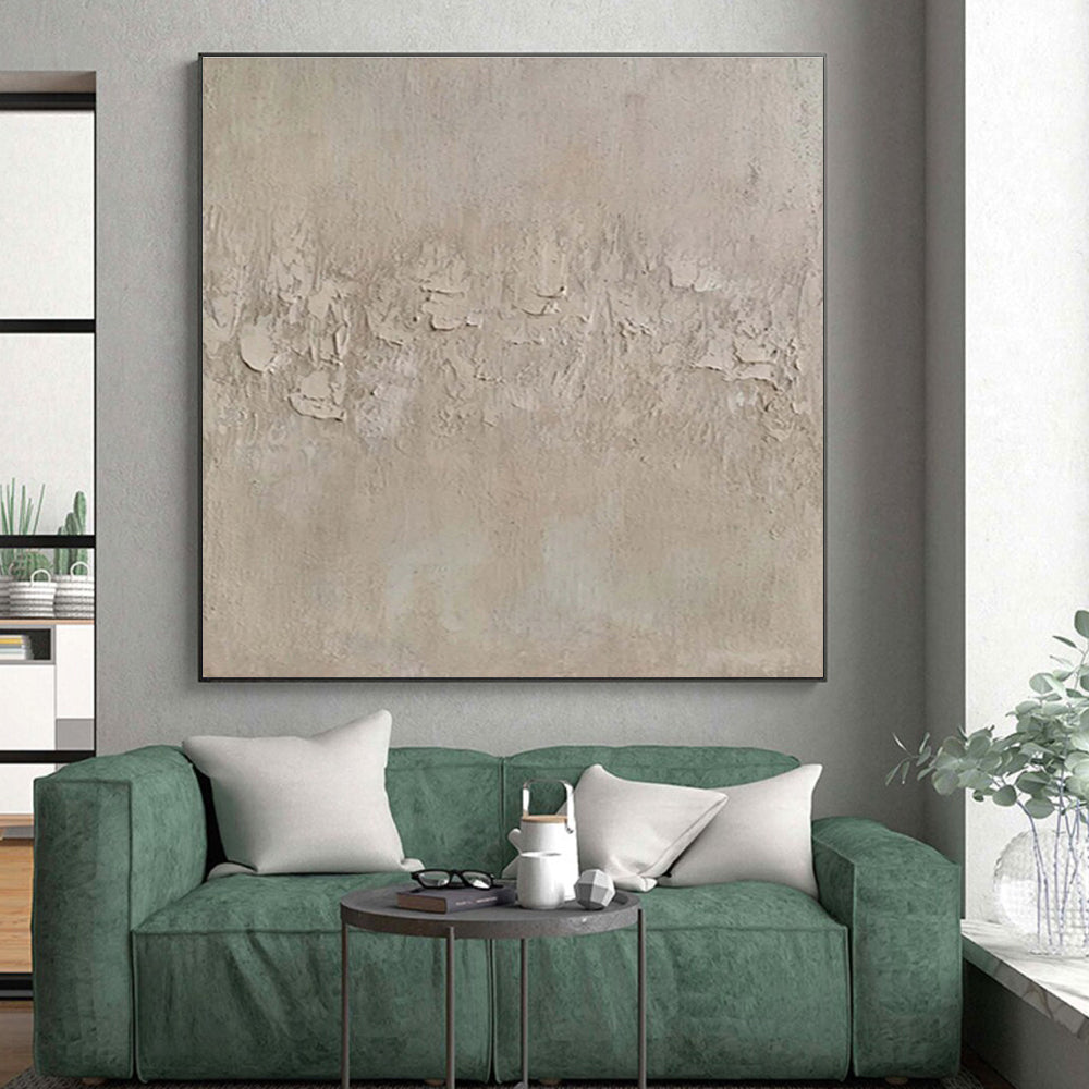 Paintings For House Beige Textured Abstract Art PT505