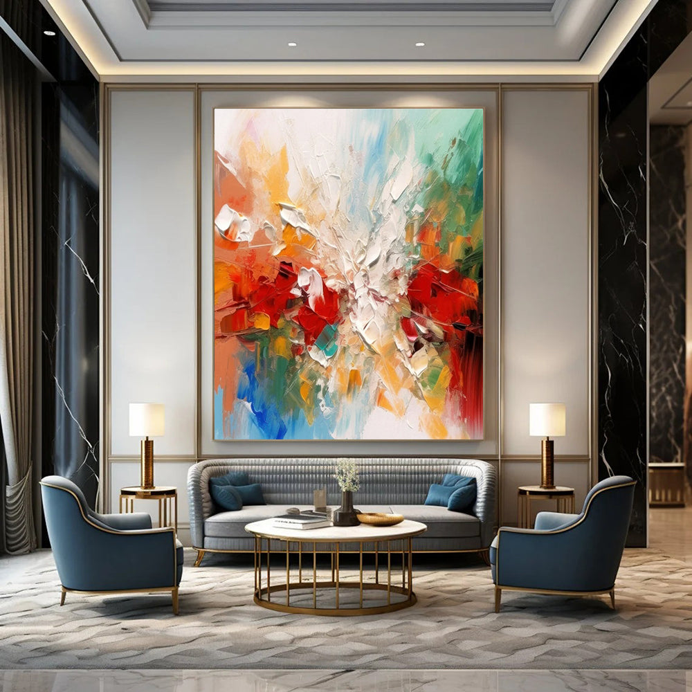Modern Art Acrylic Colorful Abstract Explosion Painting DPS445