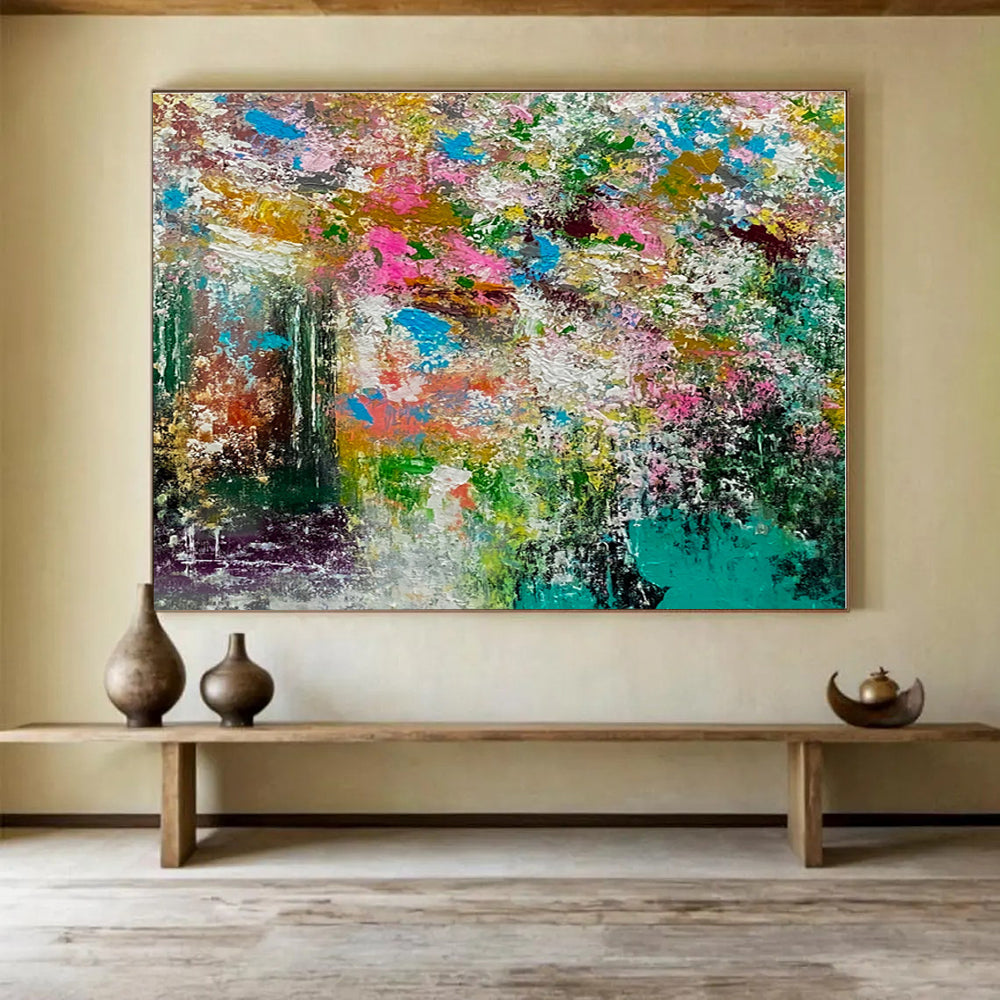 Modern Art Acrylic Colorful Abstract Floral Art HPS160