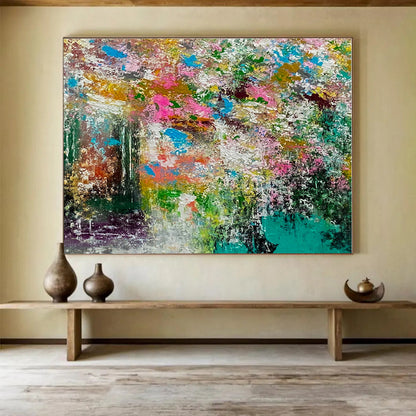 Modern Art Acrylic Colorful Abstract Floral Art HPS160