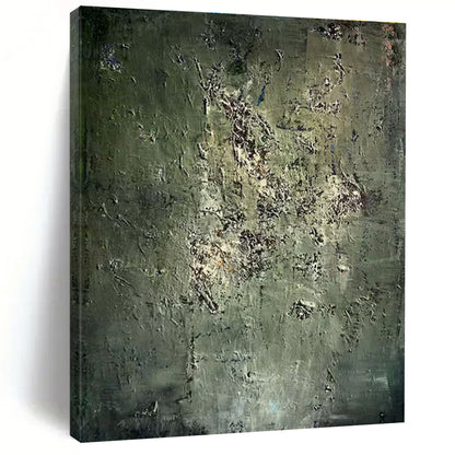 Hand Painting Green Textured Abstract Landscape, Paintings For House PT534