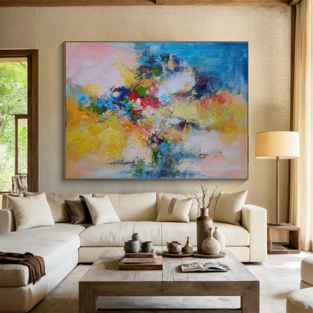 Gaint Canvas Art Multicolor Abstract Impressionist Art HPS402