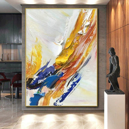 Large Size Colorful Impasto Abstract Expression, Acrylic Modern Art Paintings PT520