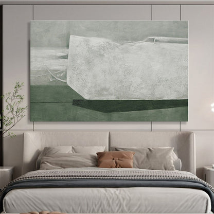 Unique Abstract Art Gray & White Minimalist Abstract Painting On Canvas HPS123
