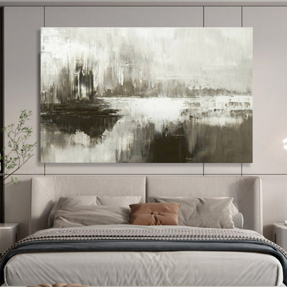 Buy Abstract Art Online Gray and White Abstract City Reflection Art HPS389